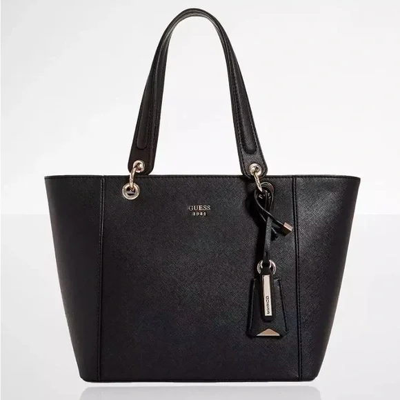 GUESS Black Kamryn Tote/Large Purse Preowned - Picture 1 of 7